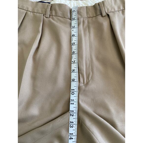 Polo Golf Mens‎ 34 Pleated Golf Fairway Shorts Khaki Dress Casual Chino Shorts - Picture 5 of 9